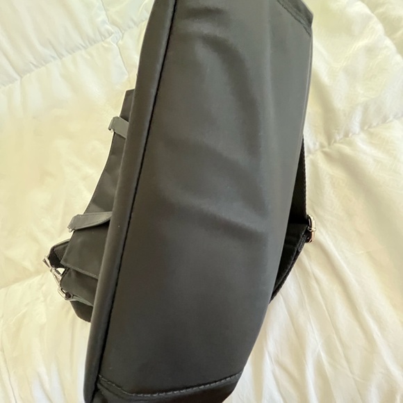 TUMI Kaylin Crossbody Nylon with leather fabric strap and leather strap. - Picture 7 of 9